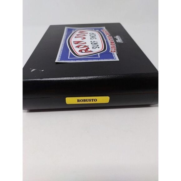 Black Wooden Cigarbox With Ron Jon Surf Shop Sticker Metal Hinges and Gold Label - Picture 4 of 7